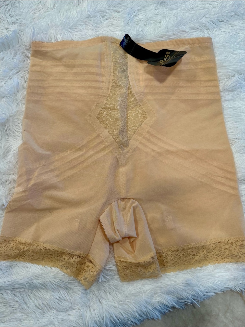 💛Rago Style 6209 Beige High Waist Thigh Shaper Firm Control Shapewear Size 7X/44
